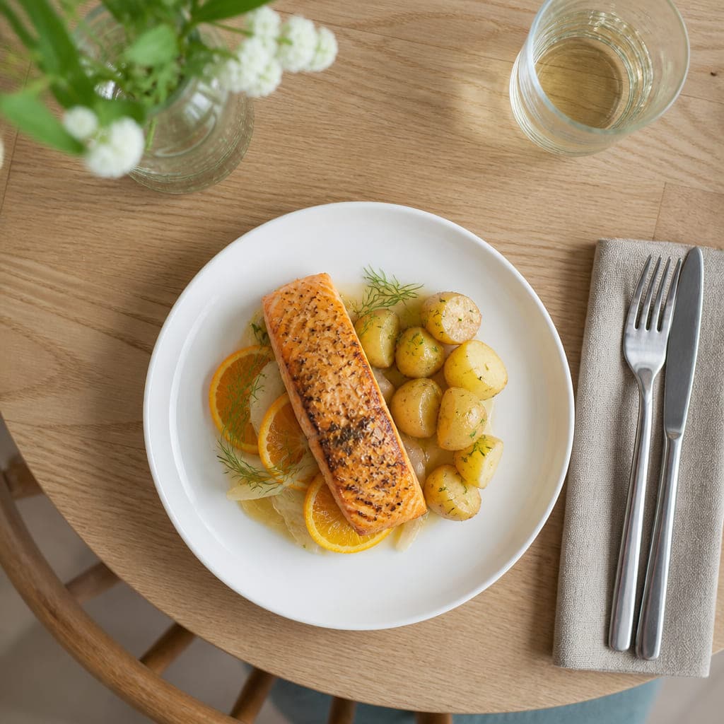 Lachs auf Fenchelgemüse