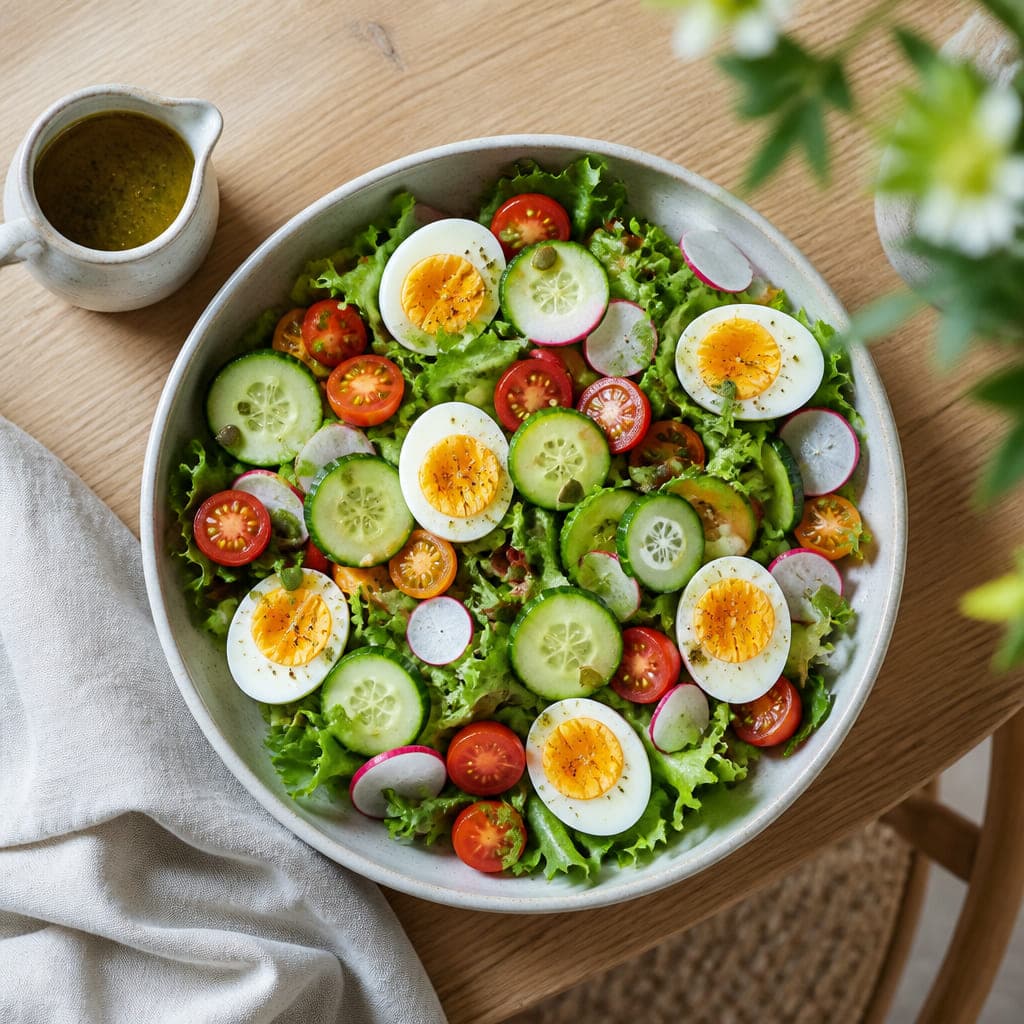 Bunter Salat mit Ei